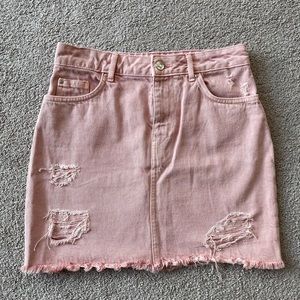 Pink Jean Skirt